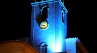 ALBUFEIRA ILUMINA TORRE DO RELÓGIO DE AZUL