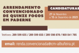 MUNICÍPIO ABRE CANDIDATURAS PARA 15 HABITAÇÕES EM REGIME DE RENDA CONVENCIONADA EM PADERNE