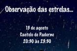 Castelo de Paderne acolhe observação de Estrelas Cadentes